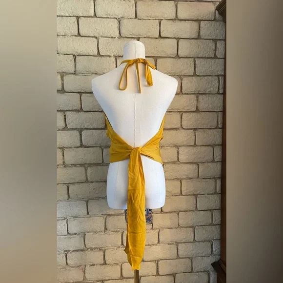 Express Golden Halter Top - Picture 5 of 8